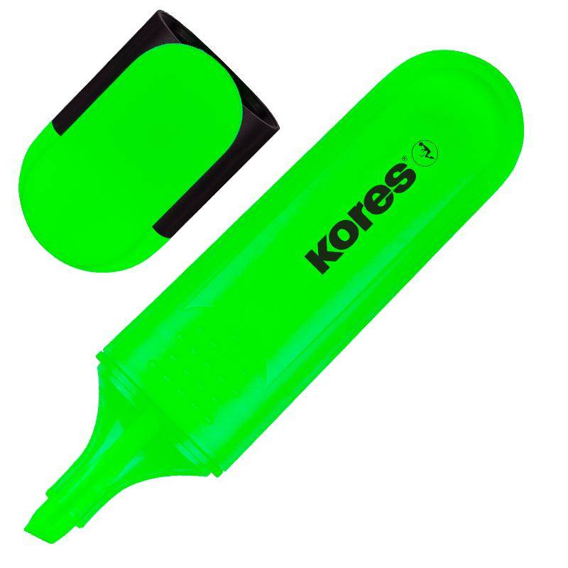 Маркер текстовыделитель Kores BRIGHT LINER PLUS, скош нак, 0.5-5 ммзелен 1272964
