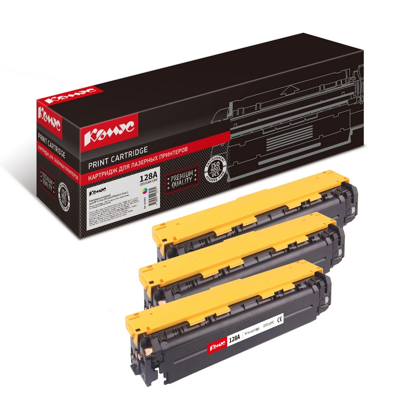 Картридж лазерный Комус CF371AM CMY для HP CLJ CP1525/CM1415 (3шт/уп) 855967
