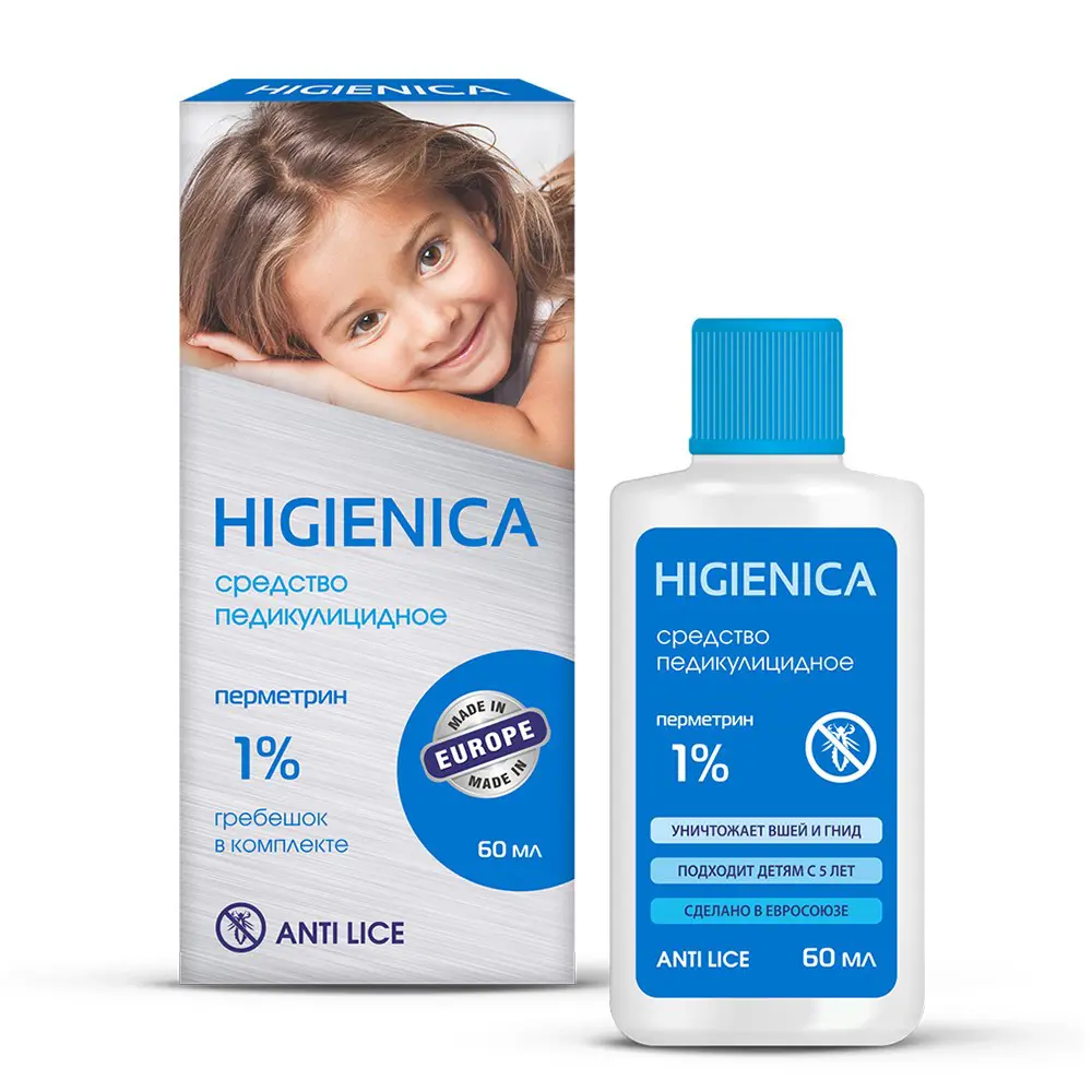 Средство HIGIENICA педикулицидное флакон 60мл 3800021100782