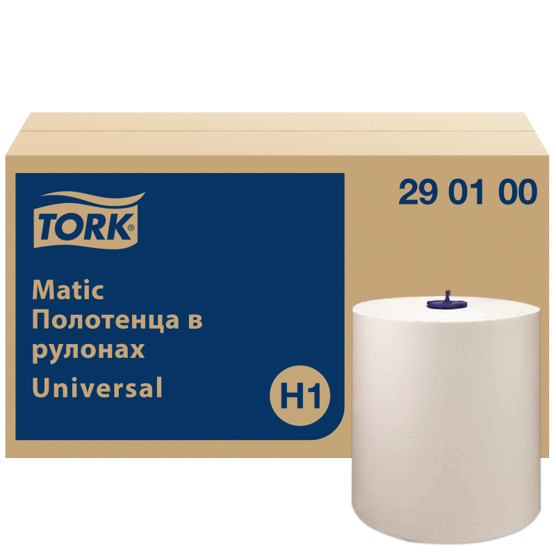 Полотенца бумажные в рулонах 1-сл. Tork Matic 6рул/уп 1613400 290100