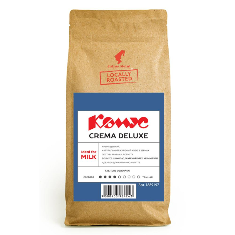 Кофе в зернах Комус Julius Meinl Crema Deluxe, 1кг 1889197 98424