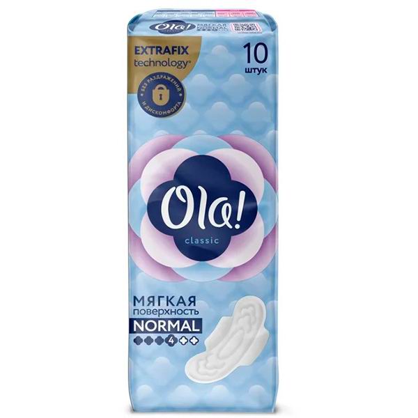 Прокладки OLA! Classic Wings Normal мягкая поверхность с крылышками 10 шт 4680007632006