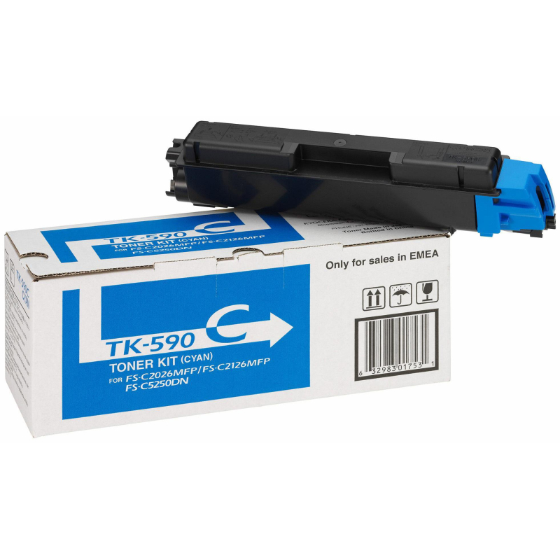 Тонер-картридж Kyocera TK-590C гол. для FS-C2026MFP/C2626 283440 1T02KVCNL0