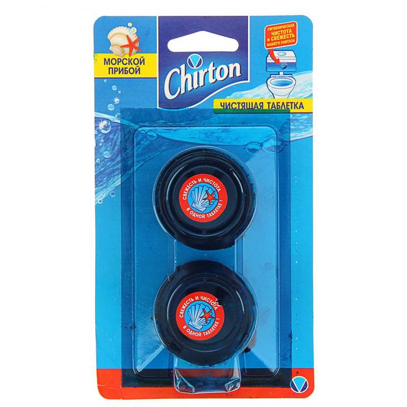 Таблетки для сливного бачка Chirton Морской 2 штуки по 50 г в уп 172935
