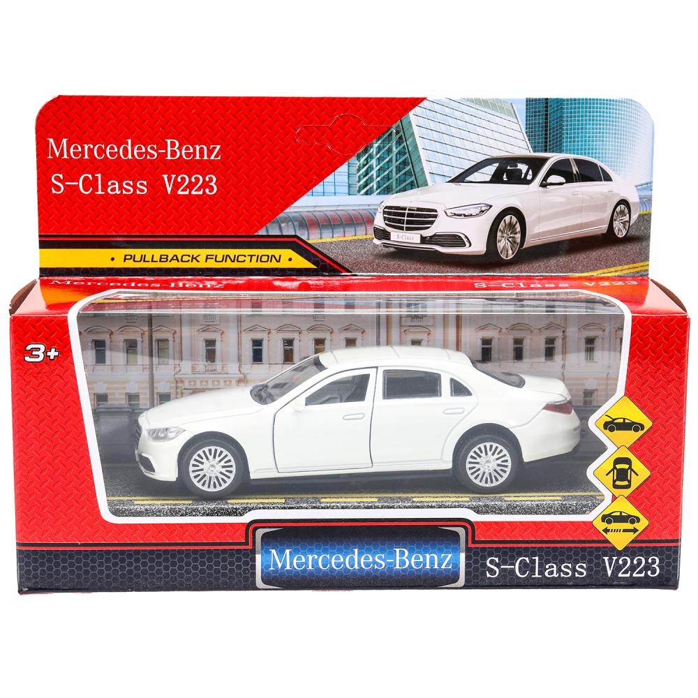 Машина металлическая Мерседес-Бенц s-класс v223 12 см. белый, Технопарк SCLASS-13-WH