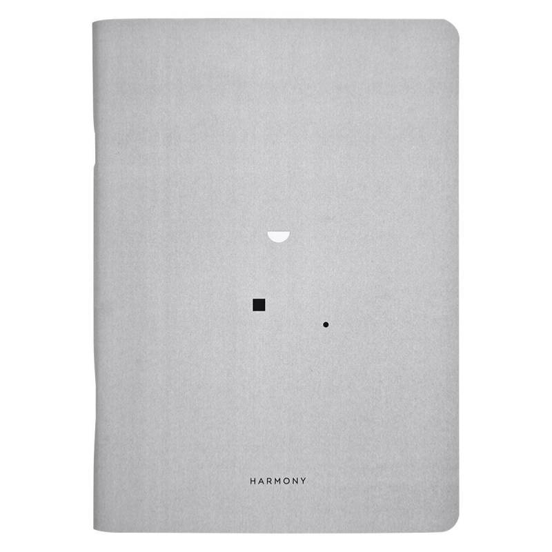 Бизнес-тетрадь А5, 40л. клетка, скрепка, 150х210мм Minimalism серый N2506 Be Smart 1326481