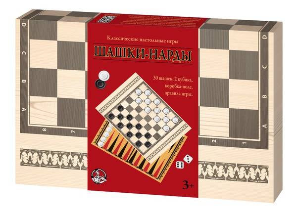 Игры настольные 2в1 "Шашки-нарды" Десятое королевство 03790ДК
