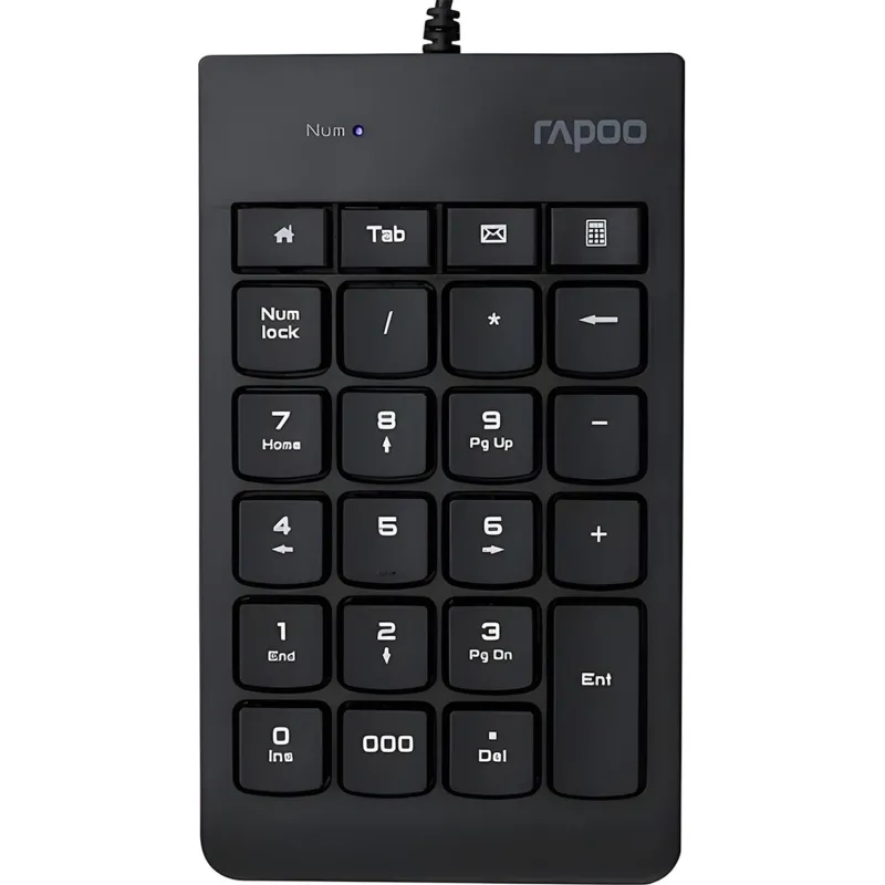 Клавиатура RAPOO проводная, цифровая K10 - черный 2096726