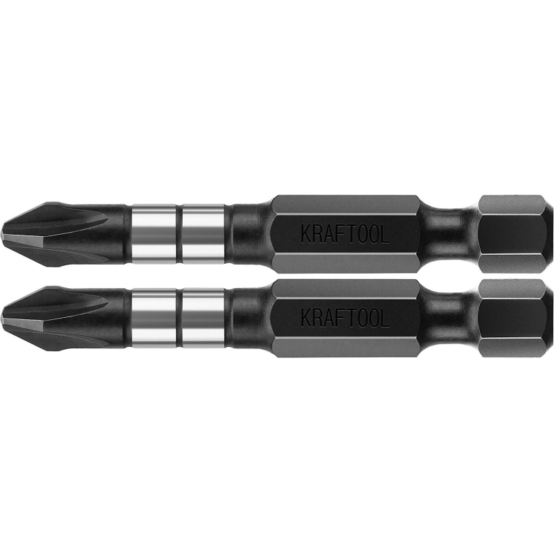 Бита KRAFTOOL Impact Pro PH2, 50мм, тип Е, 2шт/уп (26191-2-50-S2) 1711821