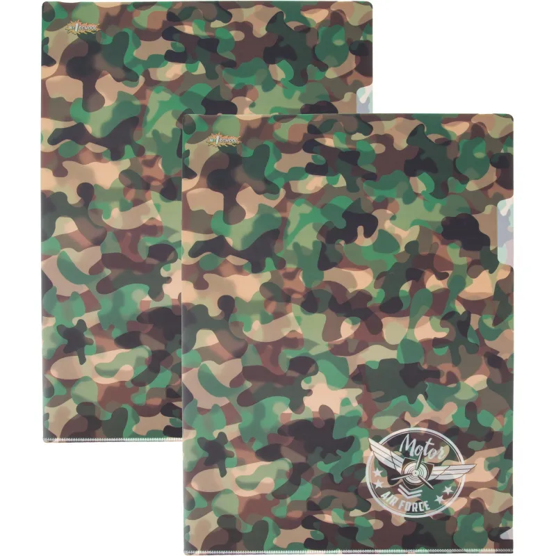 Папка уголок А4 №1 School Military (зелен) 2шт/уп 1725960