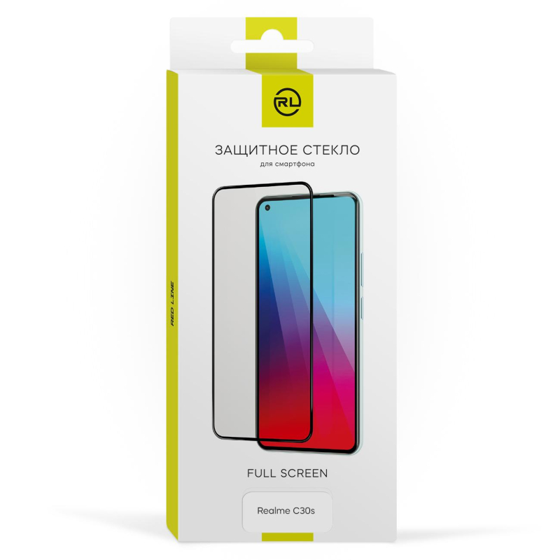 Защитное стекло Red Line УТ000033881 Realme C30s FULL GLUE черный 1873413