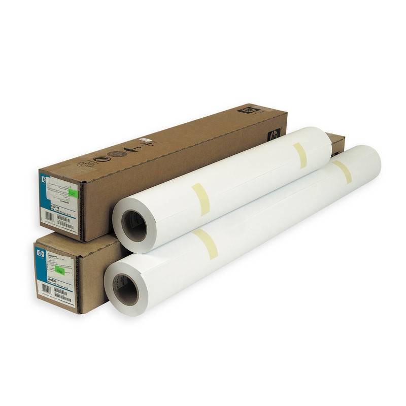 Бумага широкоформатная HP Bright White InkJet  90г 610ммх45.7м 50,8ммC6035A 48477