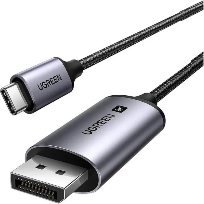 Кабель UGREEN CM556 (25839) USB-C to DisplayPort 8K Cable. 3м. серый 2162376 25839_