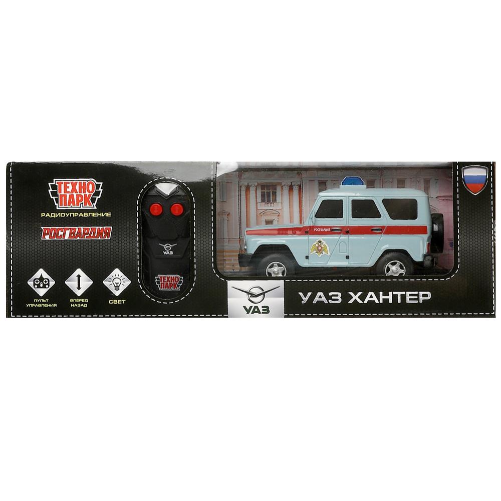 Машина р/у "Уаз Хантер Росгвардия" 15 см. свет, серый, Технопарк HUNTER-15RCROS-GY