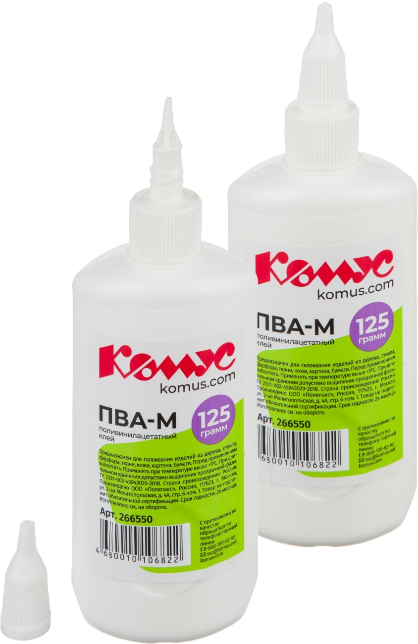 Клей ПВА 125г Комус 266550