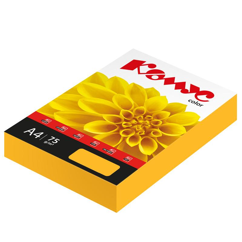 Бумага цветная Комус Color (оранжевый неон) 75+-5гр, А4, 500 л 1683296