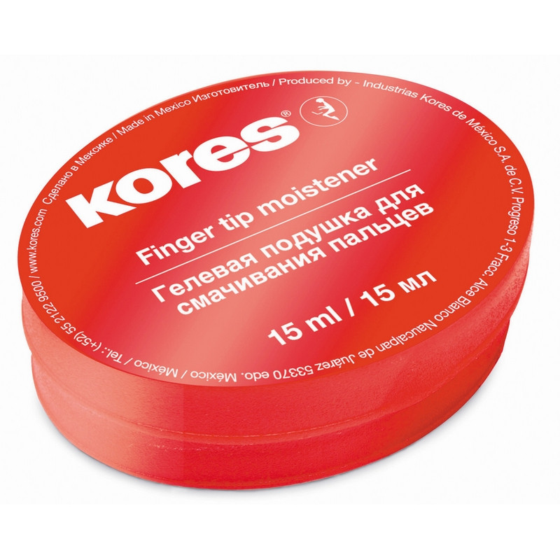 Подушка для смачивания пальцев гелевая KORES 15мл 32616 72642