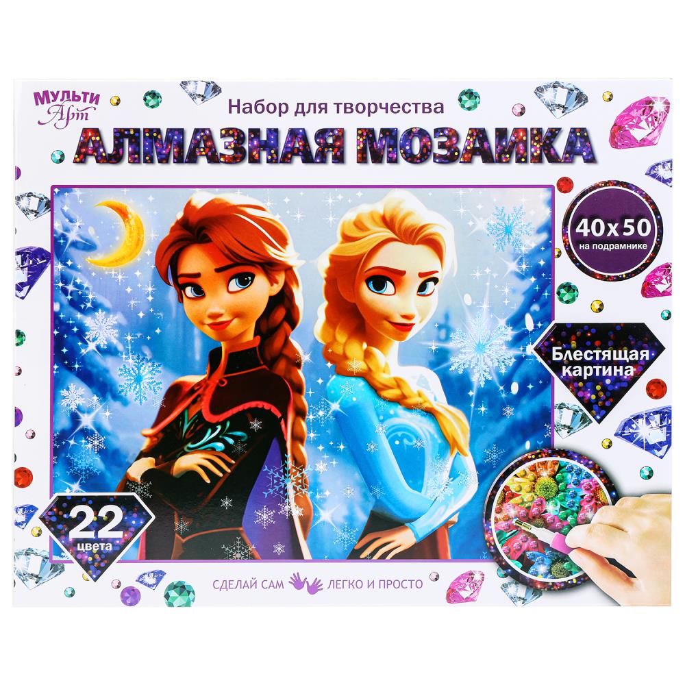 Алмазная мозаика 40х50 см. с подрамником снежные принцессы MultiArt AM40X50-115959
