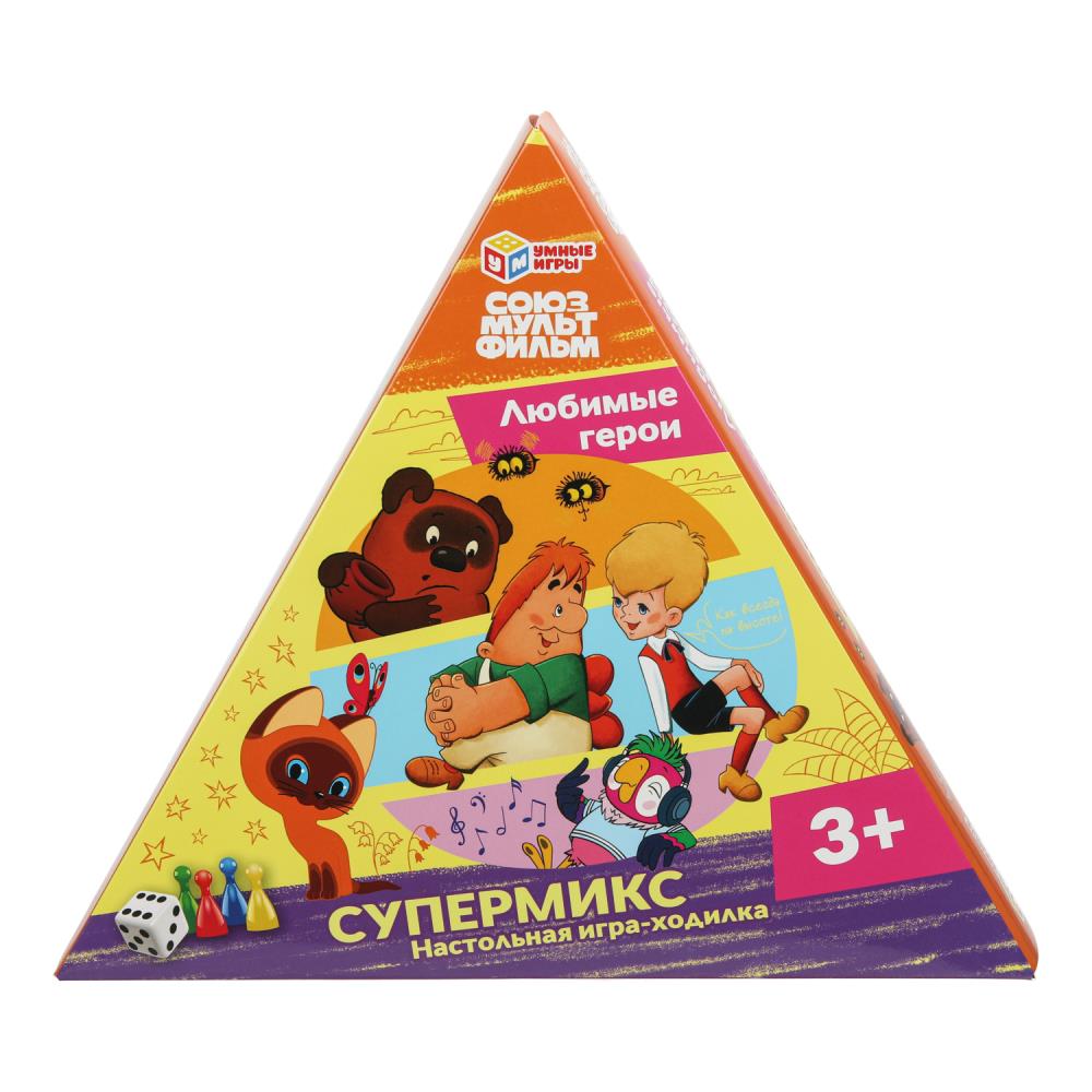 Настольная игра-ходилка в треугол. "Супермикс. "Союзмультфильм" УМка 4630395014373