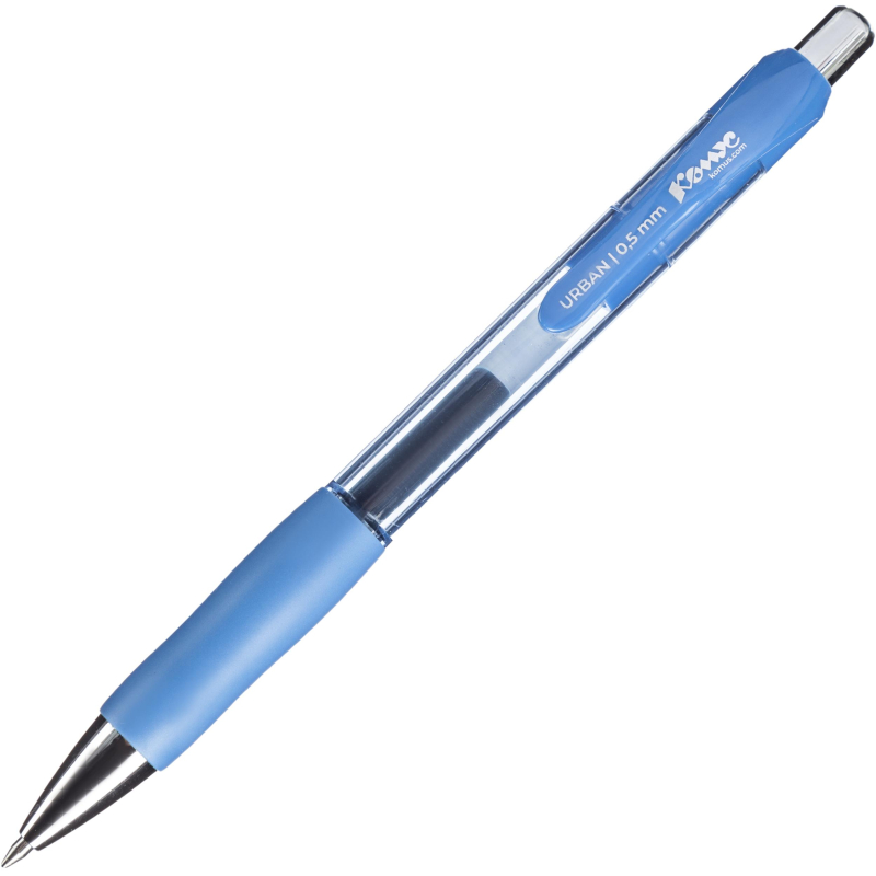 Ручка гелевая автомат. Комус Urban, синий ст. автом. с манжеткой 1038969 854E-BLUE