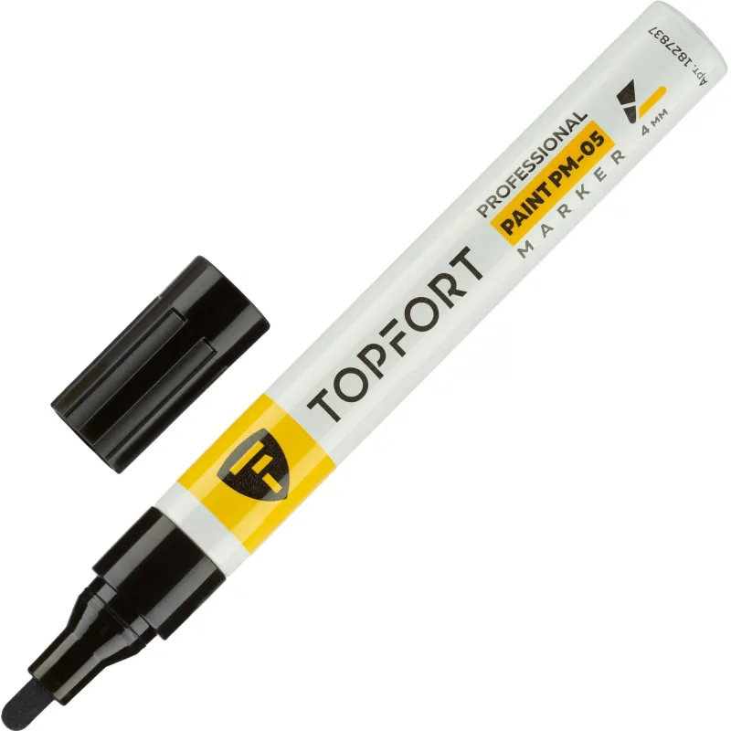Маркер лаковый TOPFORT Paint 4 мм черный 1827837 ZP1501