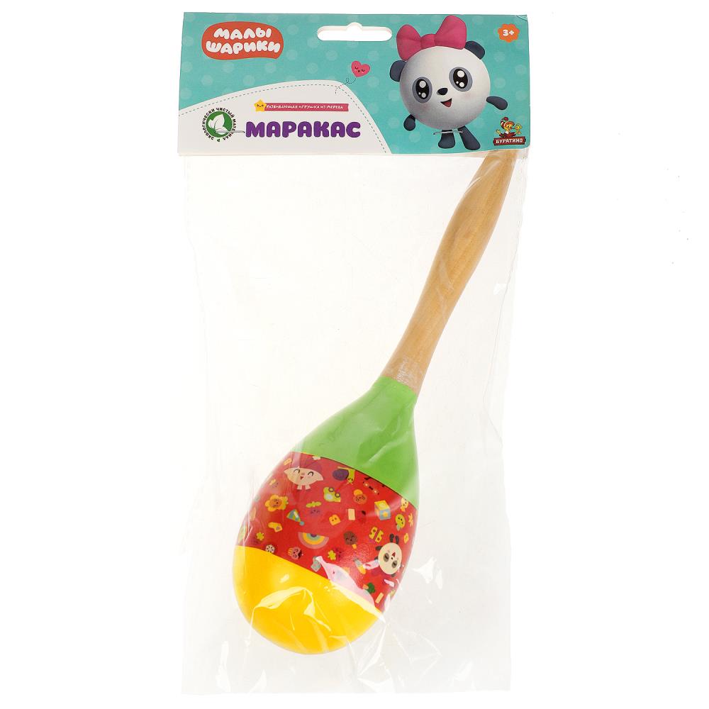 Игрушка деревянная Малышарики - маракас, 1 шт. Буратино MAL-25