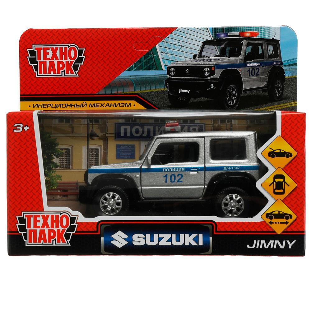 Машина металл Сузуки Джимни Полиция, 11,5 см. Технопарк JIMNY-12POL-SR
