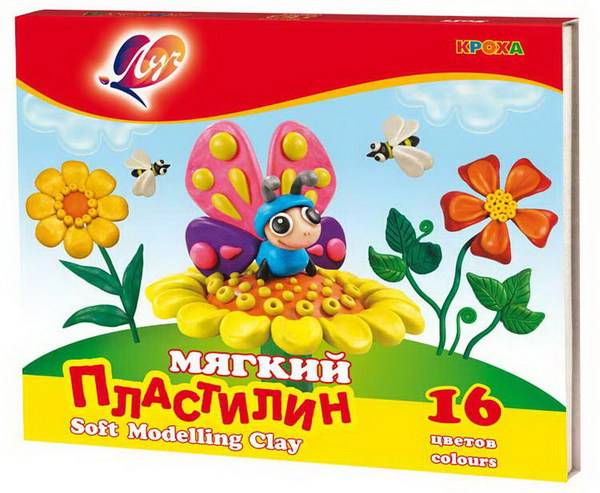 Пластилин мягкий "Кроха" 16 цветов Луч 28С1646-08