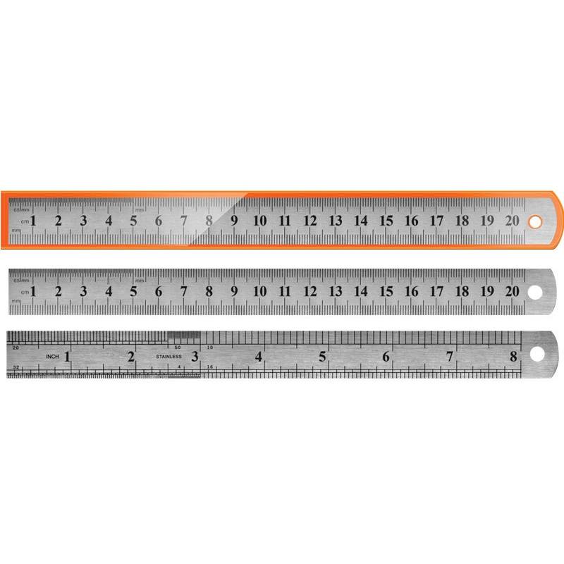 Линейка металлическая 20 см Attache 514966