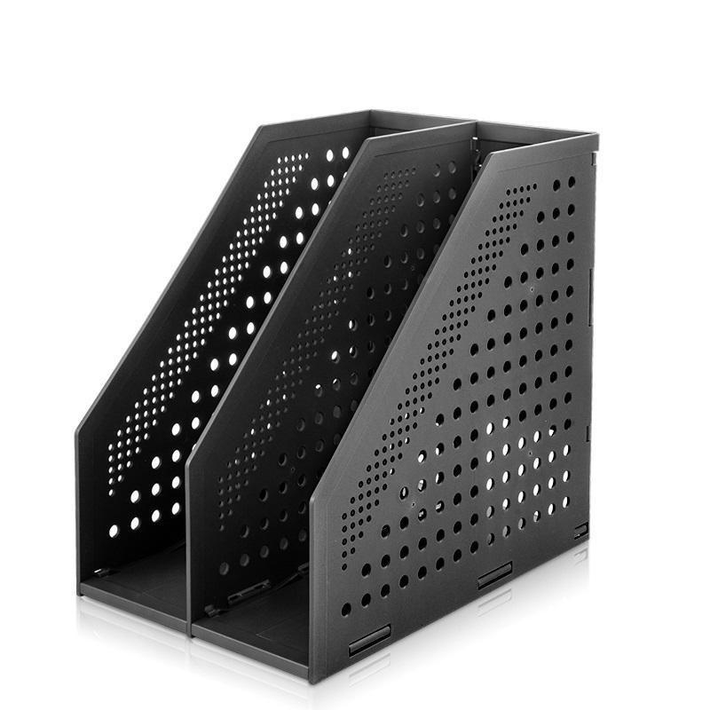 Вертикальный накопитель Deli 78999Black складной 2 отделения черный 1408479