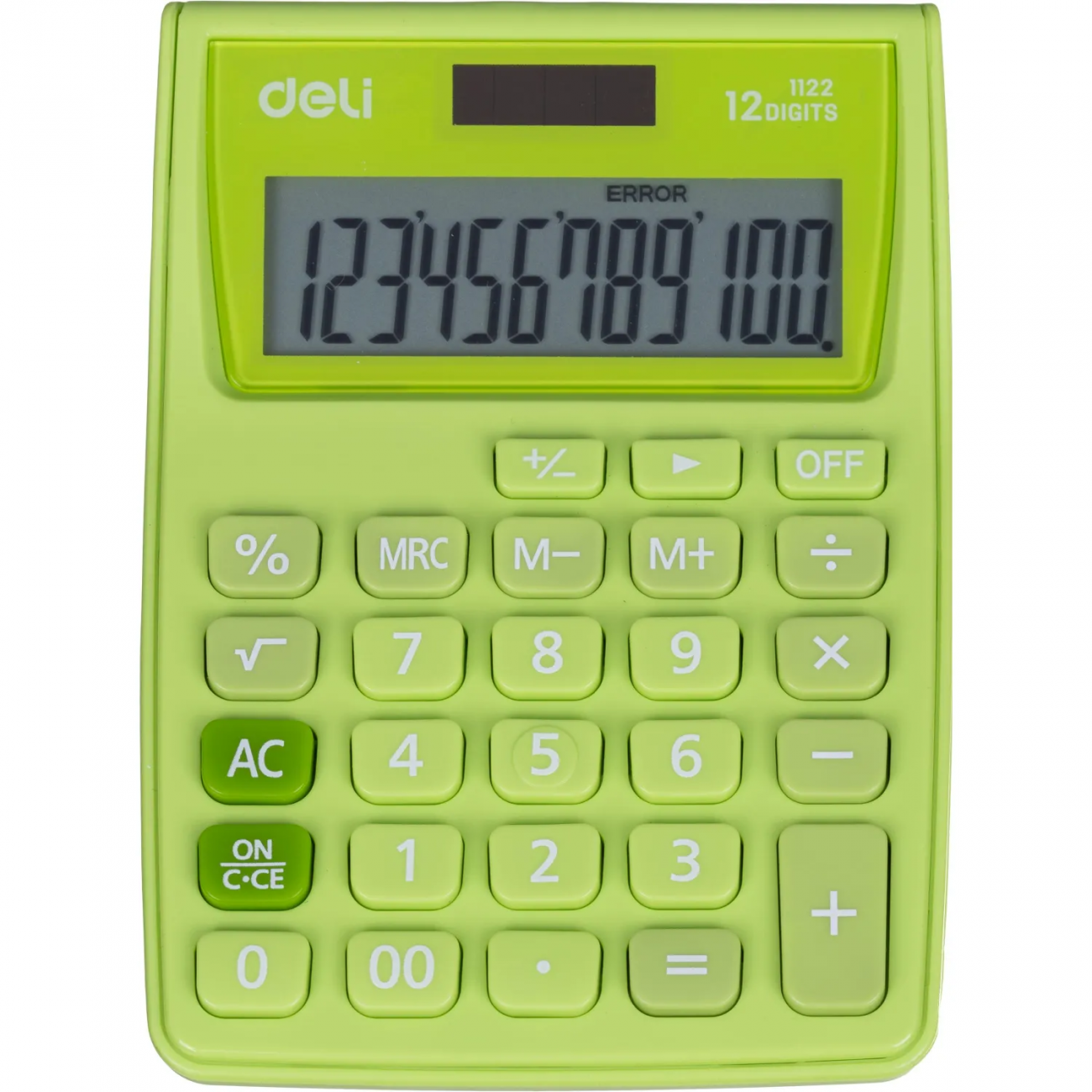 Калькулятор карманный Deli E1122, 12-р, дв.пит. 120x86мм, зеленый 1791541 E1122-GREEN