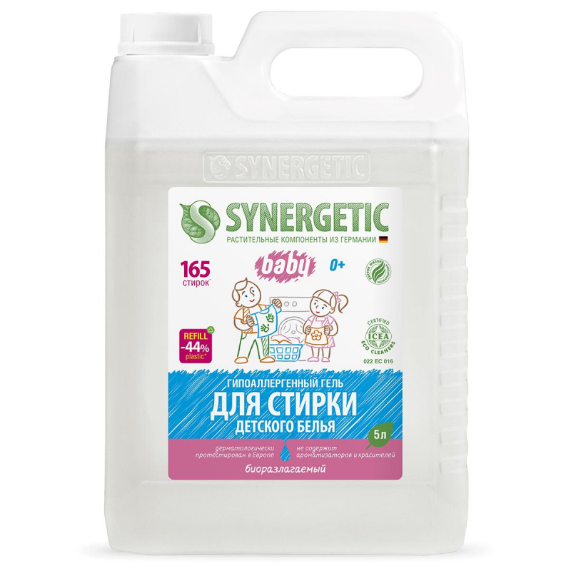 Гель д/стирки Synergetic Baby для детского белья 5л 1451020 109501