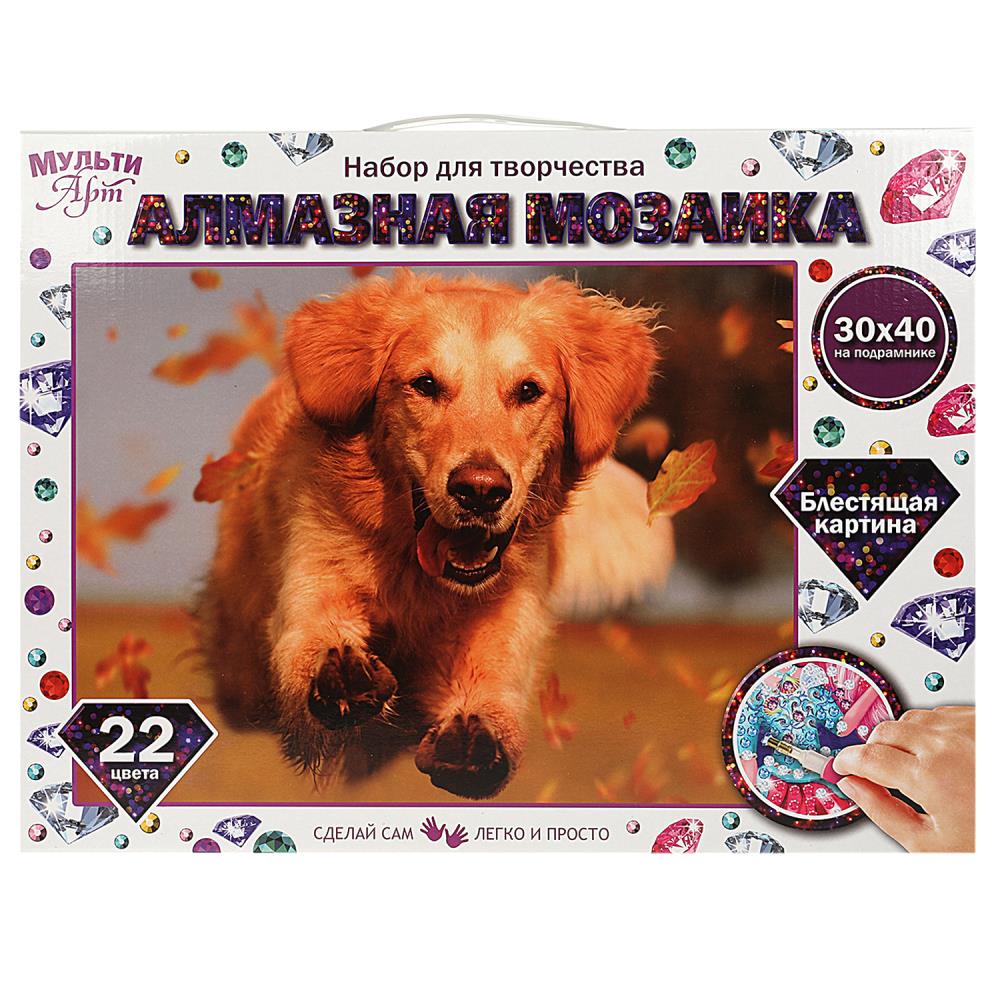 Алмазная мозаика 30х40 см. с полным заполнением Ретривер MultiArt AM30X40-MULTI48