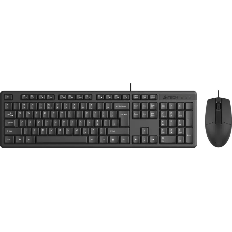 Набор клавиатура+мышь A4Tech KR-3330 клав:черный мышь:черный USB 1976111