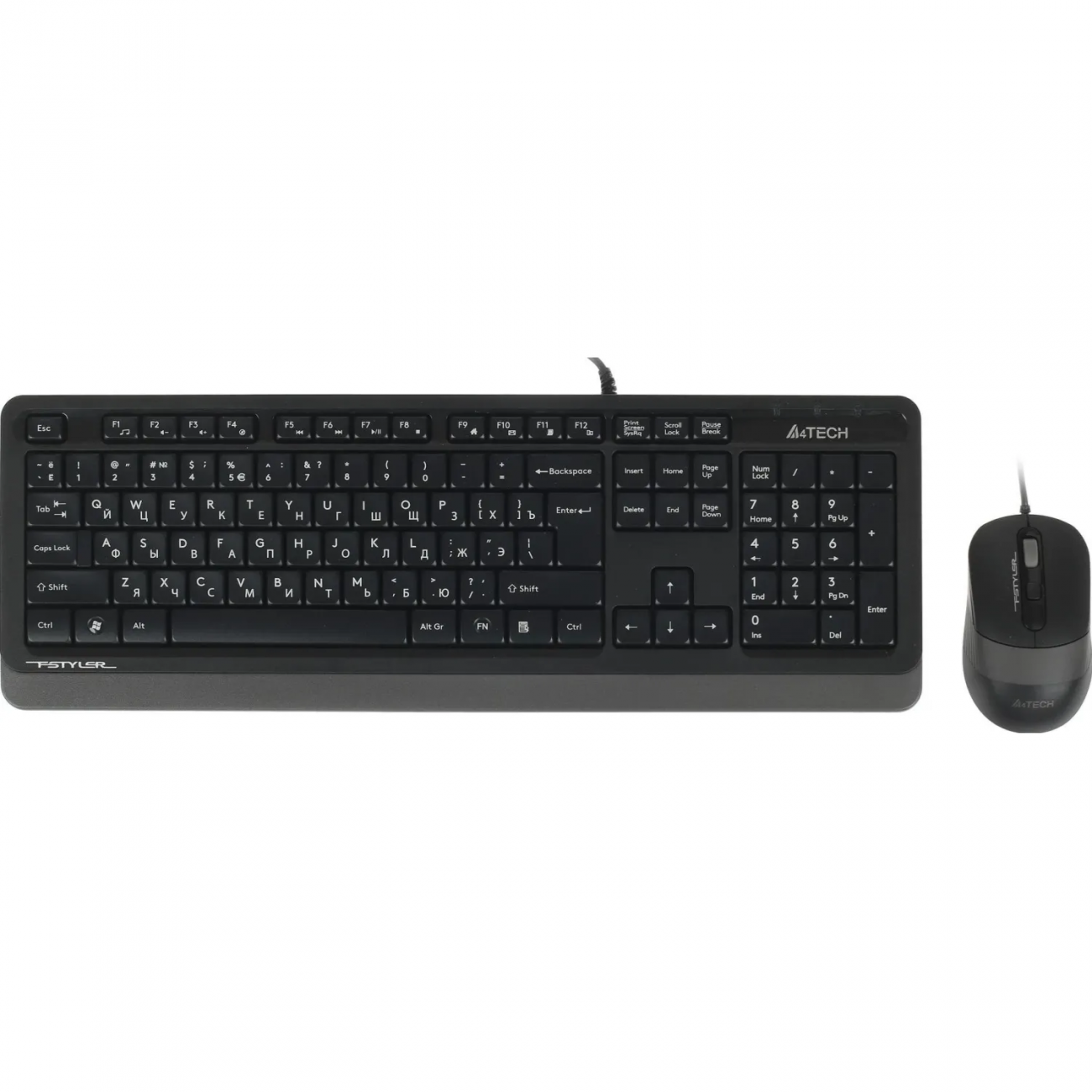 Набор клавиатура+мышь A4Tech Fstyler F1010 GREY,черный/серый,USB Multimedia 2374258