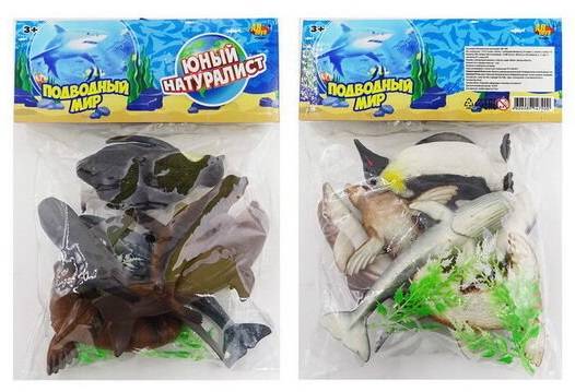 Юный натуралист: Фигурки морских животных, 6 штук (в асс) Abtoys PT-01291