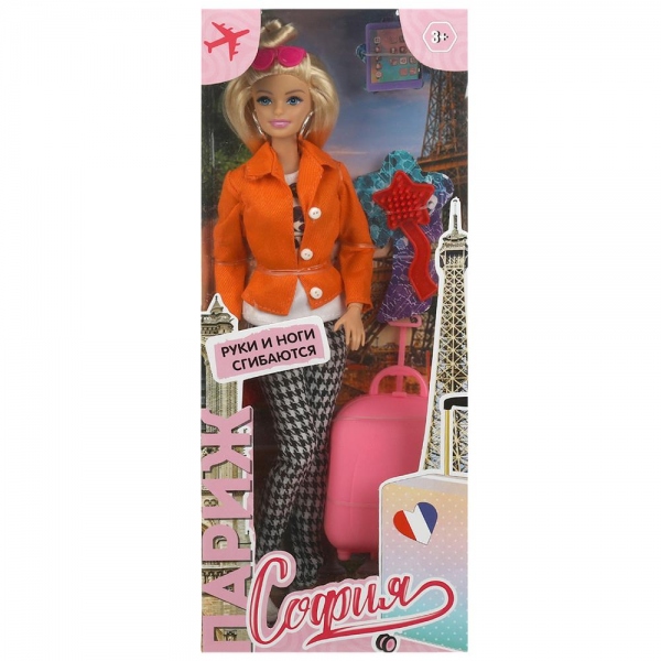 Кукла София, руки и ноги сгибаются, аксесс. 29 см. Карапуз 66001TR-PR-S-BB (24)