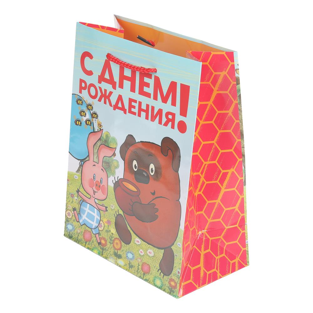 Пакет подарочный глянцевый М "Союзмультфильм. Винни Пух", 140 гр/м Чудо праздник PM-127503-VP