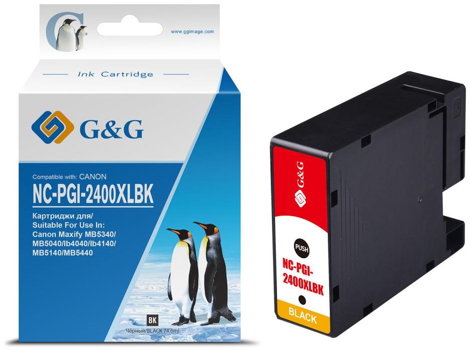 Картридж струйный G&G PGI-2400XL BK чер. для Canon MAXIFY iB4040/ МВ5040 1650516