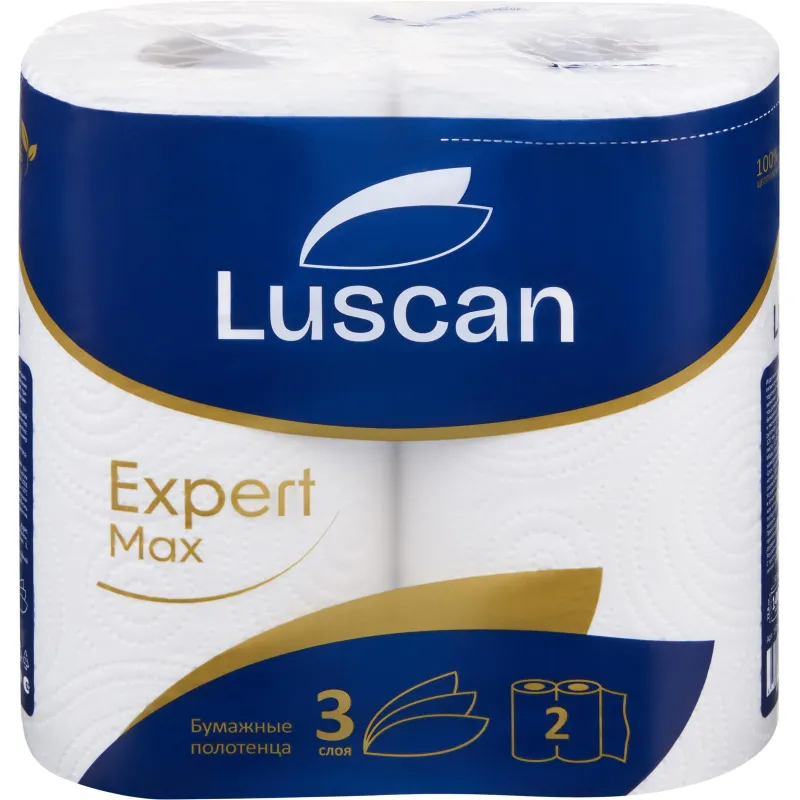 Полотенца бумажные Luscan Expert Max 3сл, 2рул/уп, 18м 1905014