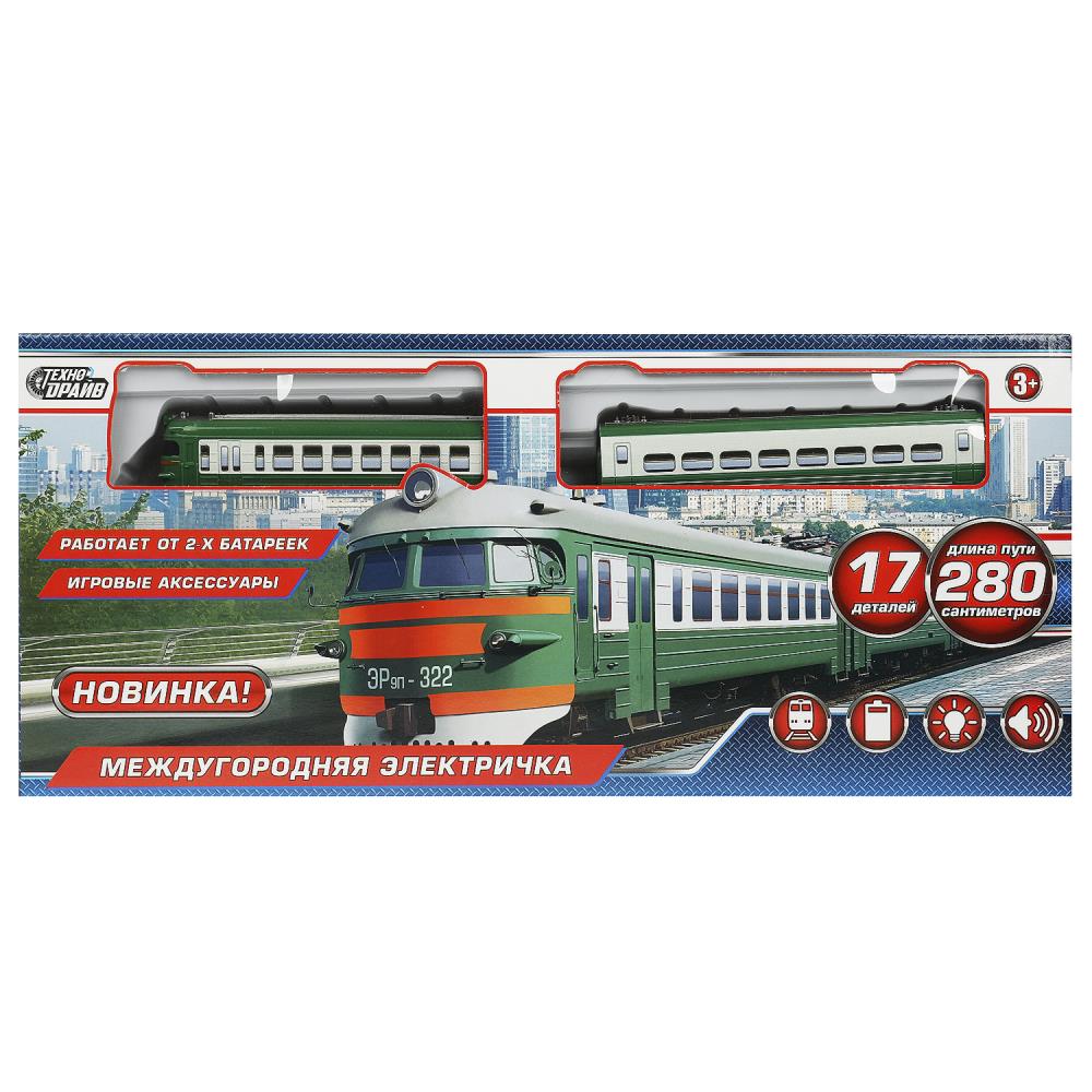 Железная дорога свет-звук, пути 280 см. ТЕХНОДРАЙВ YG96613-R-B01