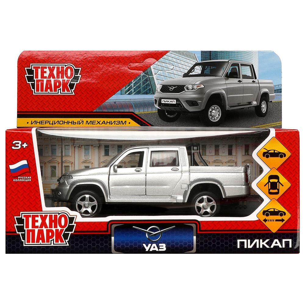 Машина металлическая Уаз пикап 12 см. серебристый Технопарк PICKUP-12-SR