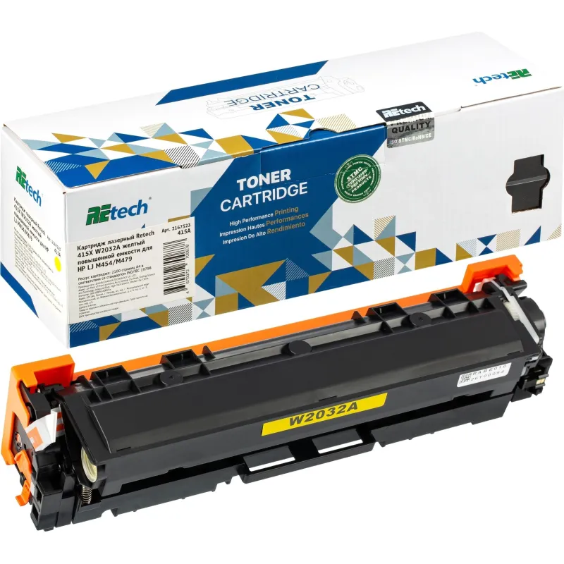 Картридж лазерный Retech 415X W2032A жел. пов. емк. для HP LJ M454/M479 2167523