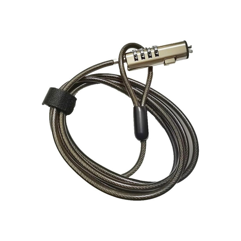 Тросик с замком Continent NCL-105,ультрабук, nano security slot, клин, 1,8м 1897458