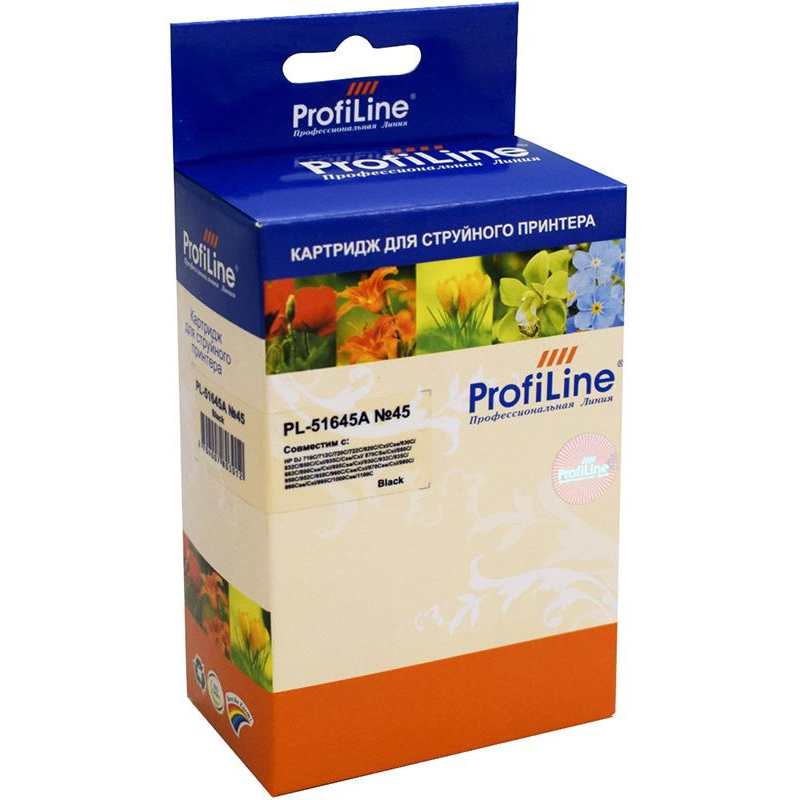 Картридж струйный Profiline 45 51645AE чер. пов.емк. для DJ 850C/1600C 1616688