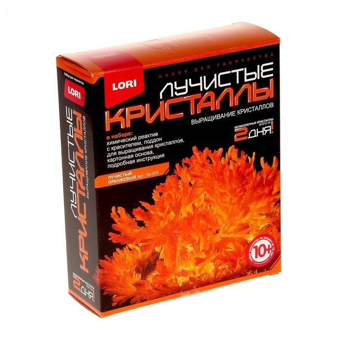 Набор "Лучистые кристаллы: оранжевый кристалл" для опытов ЛОРИ Лк-005