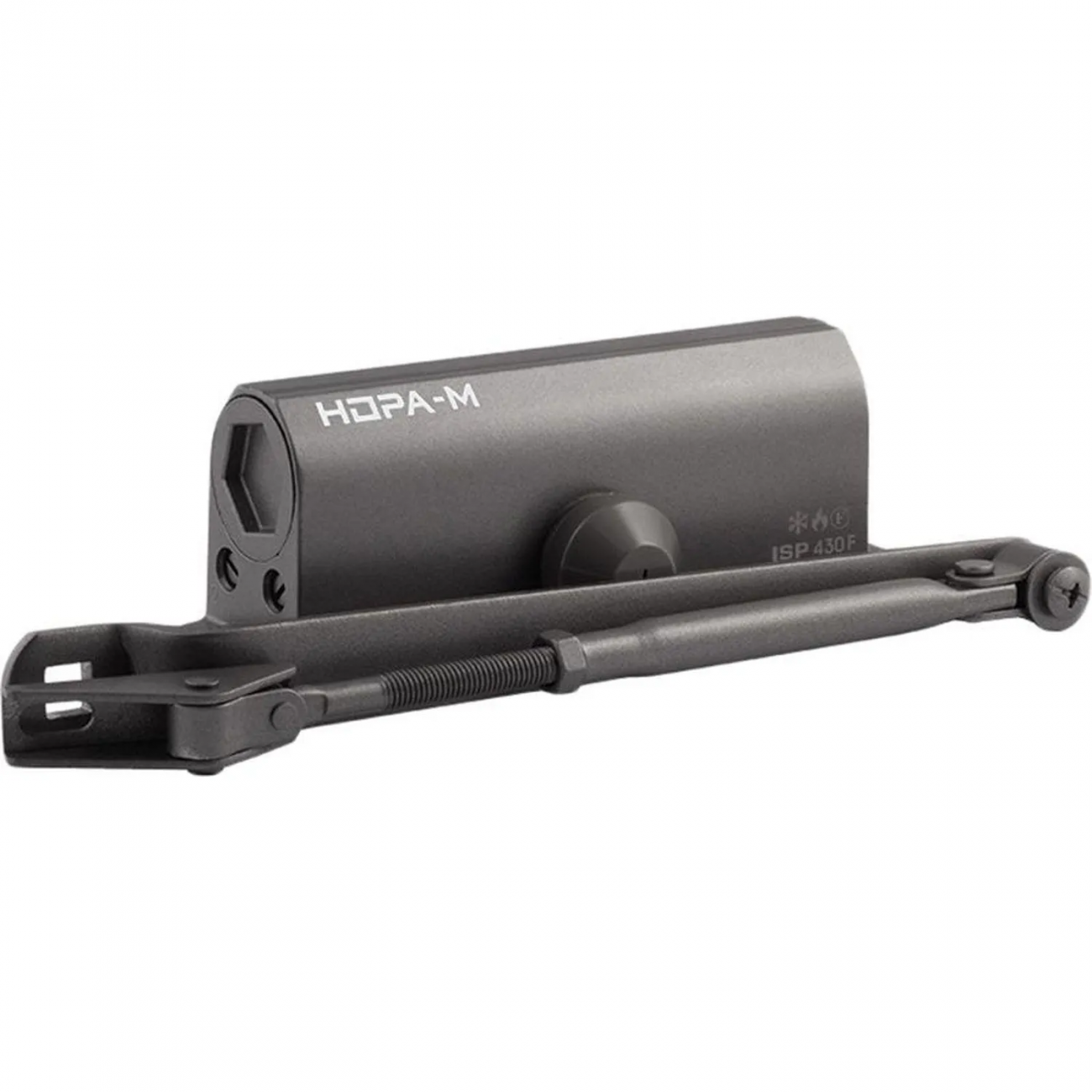 Доводчик ISPARUS 430 F фиксация (от 50 до 110кг) (графит) 2398804 18404