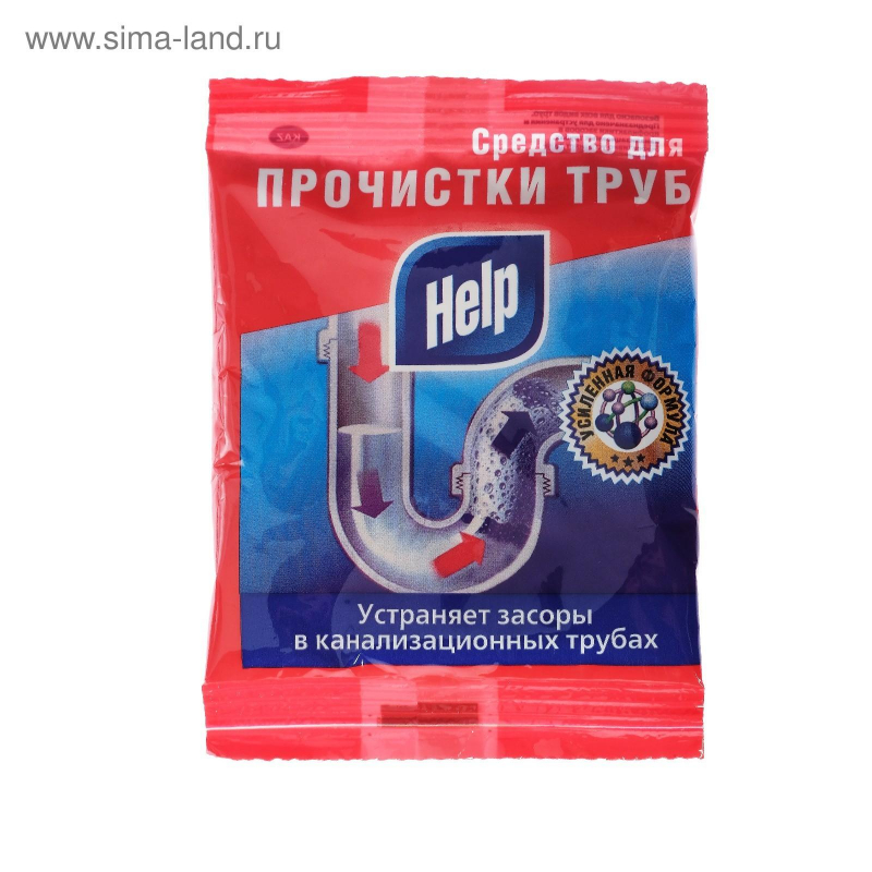 Средство для прочистки труб HELP саше 90гр 1455395 4-0399