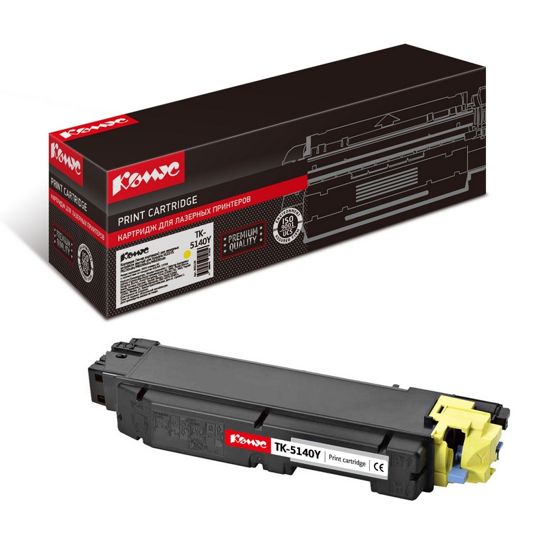 Тонер-картридж Комус TK-5140Y жел. для Kyocera ECOSYS P6130cdn 856129