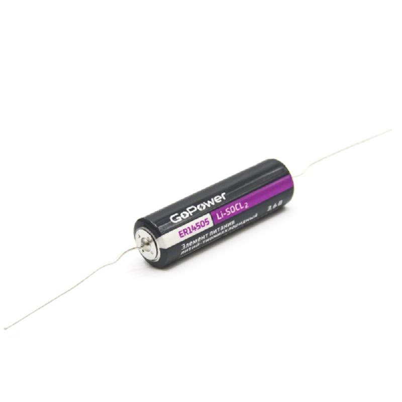 Батарейка GoPower 14505 PC1 Li-SOCl2 3.6V с выводами (1/10/500) 1674282 00-00015332